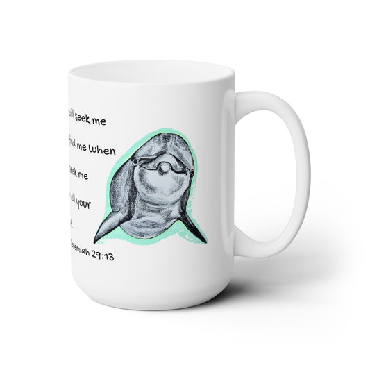 Seeking Dolphin Ceramic Mug 15oz