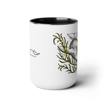 Gray Whale Two-Tone Coffee Mugs, 15oz