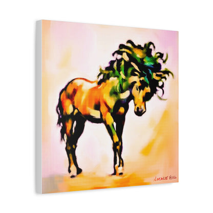 Wild Horse Painting Matte Canvas, Stretched, 1.25"