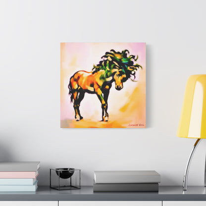 Wild Horse Painting Matte Canvas, Stretched, 1.25"