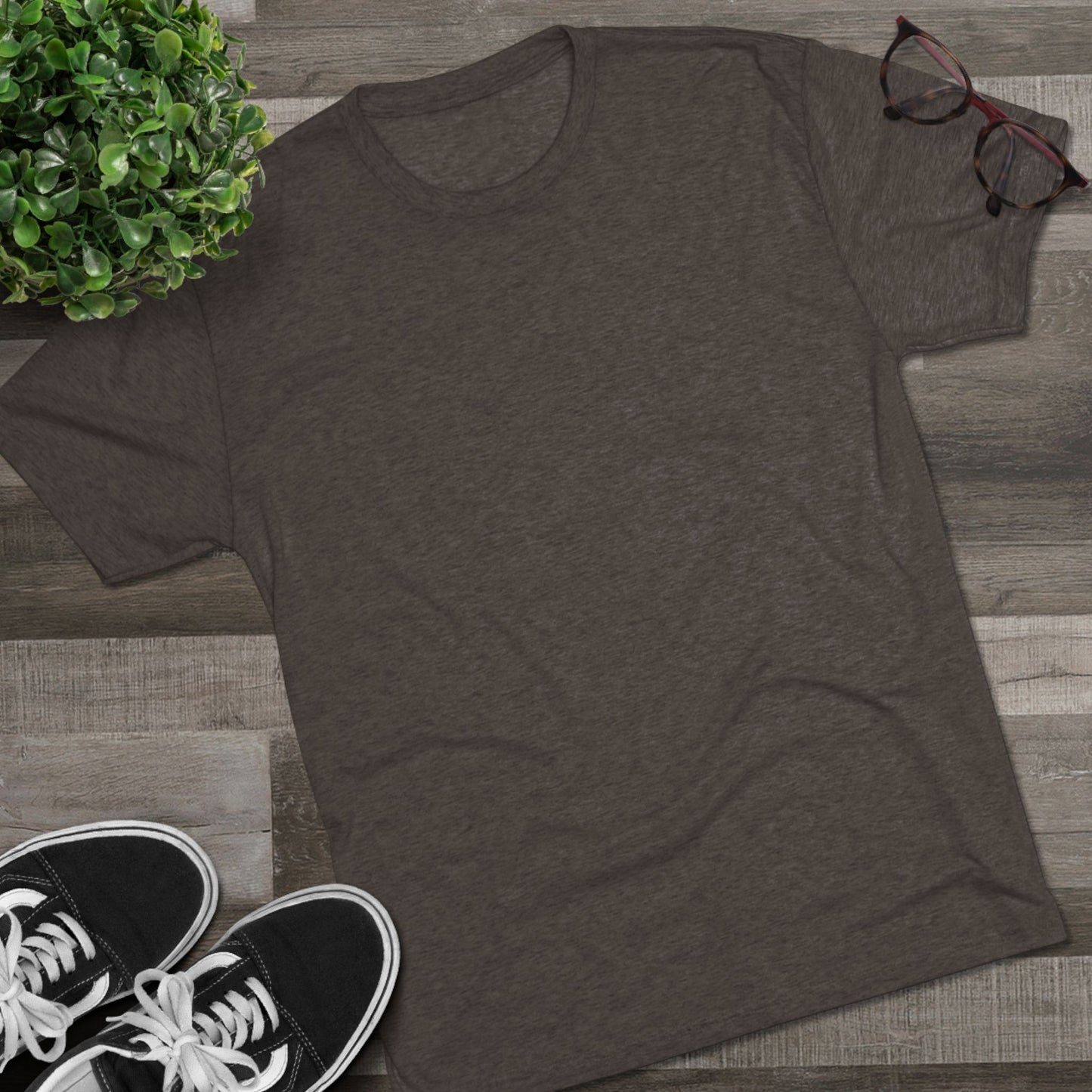 Deep Thinker Octopus Unisex Tri-Blend Back Print Crew Tee