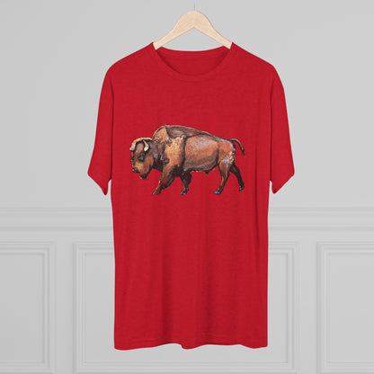 Bison Unisex Tri-Blend Crew Tee